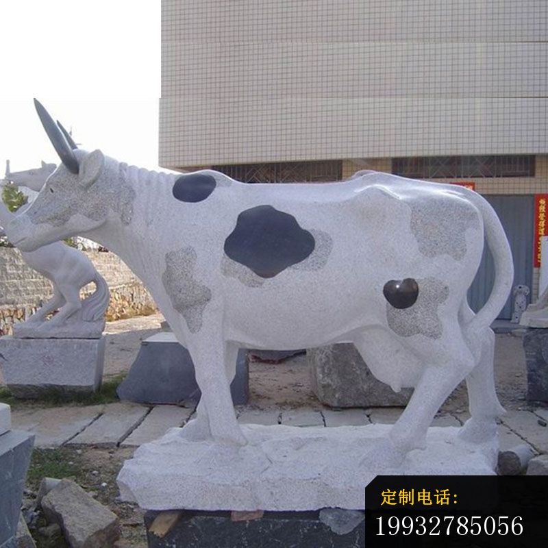 奶牛石雕，公园动物石雕_800*800