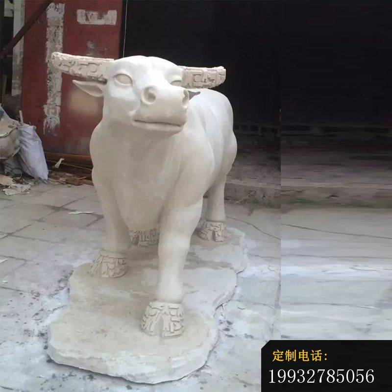 石雕牛，公园动物景观雕塑_800*800