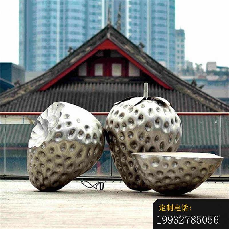不锈钢草莓雕塑 (4)_800*800