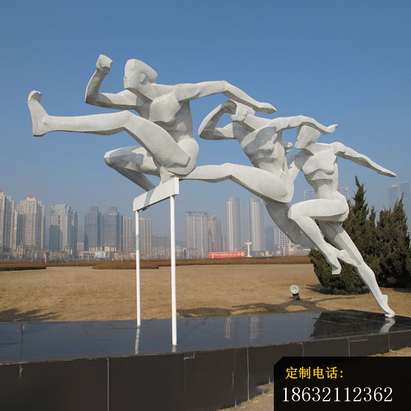 跨栏雕塑，不锈钢运动雕塑_800*800