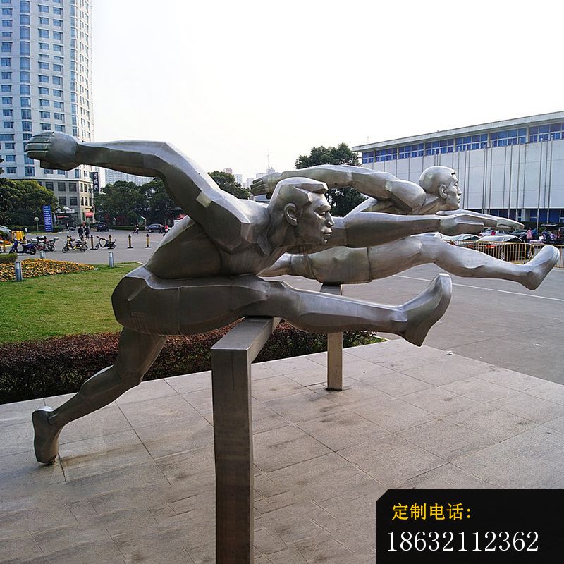 不锈钢跨栏雕塑_800*800