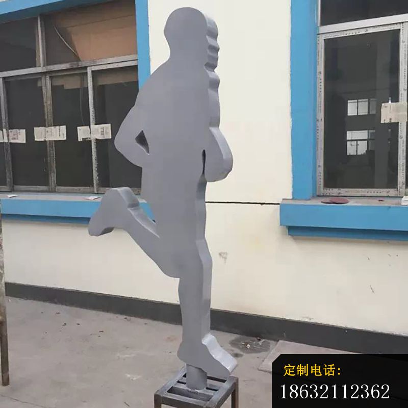 不锈钢跑步雕塑，广场不锈钢运动雕塑 (2)_800*800