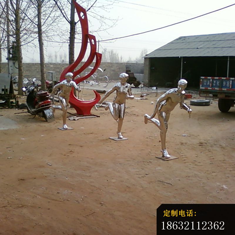 不锈钢跑步雕塑，体育场馆雕塑_800*800
