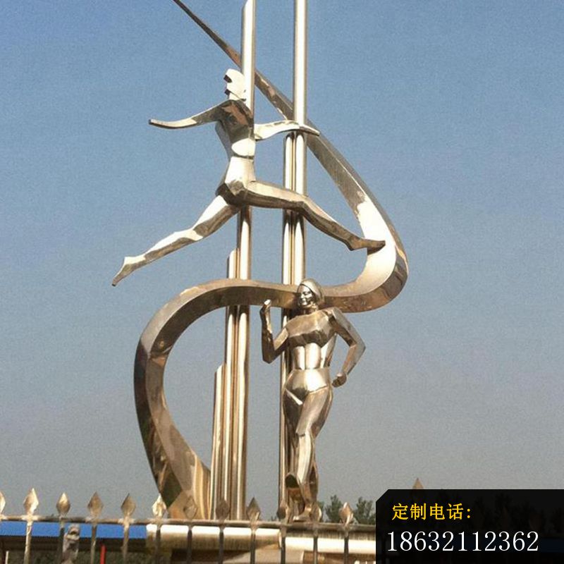 不锈钢跑步竞走雕塑，不锈钢体育雕塑_800*800