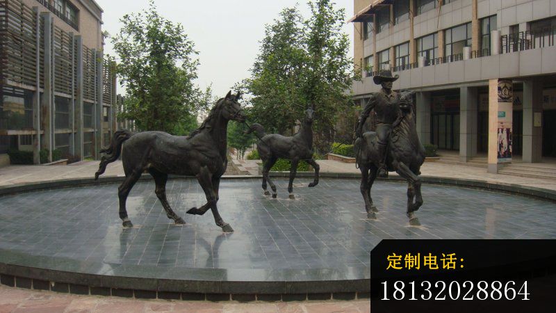 骑马人物铜雕，广场景观雕塑，公园动物雕塑_800*450