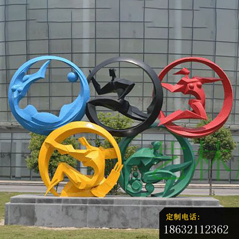 不锈钢五环雕塑，不锈钢运动雕塑_800*800
