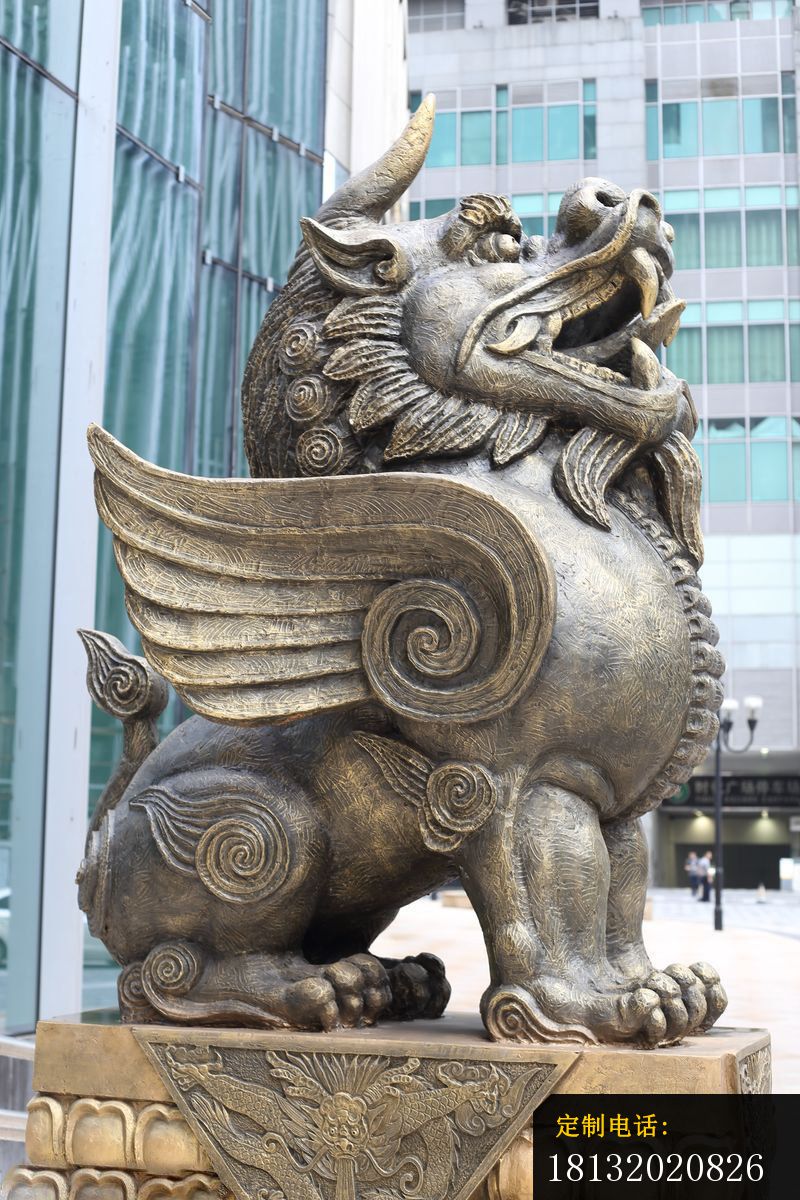獬豸铜雕 古代神兽铜雕 (1)_800*1200