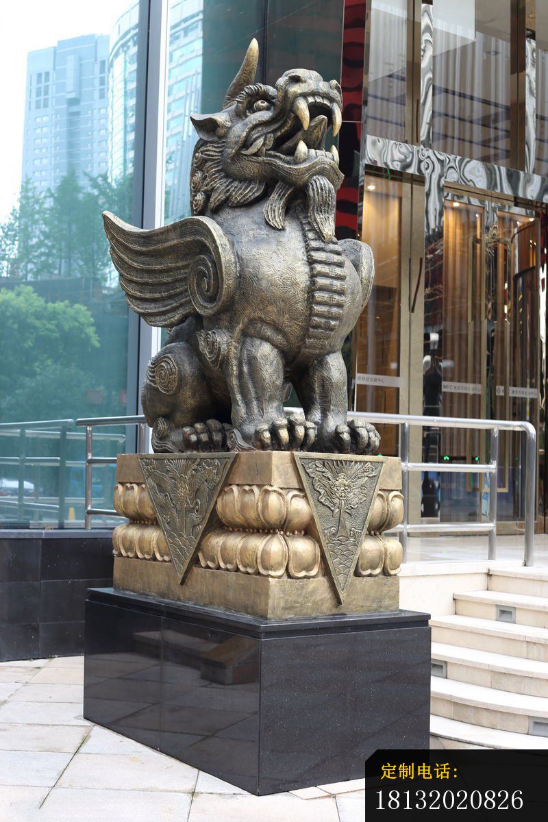 獬豸铜雕 古代神兽铜雕 (2)_800*1200