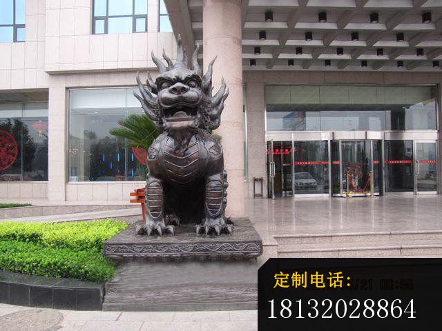 麒麟铜雕，公司门口雕塑 (1)_640*480