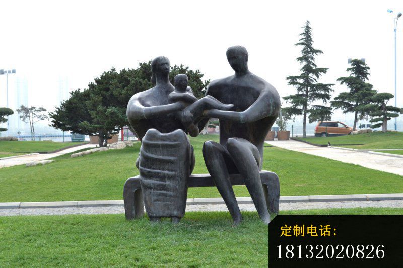 一家人铜雕 抽象人物铜雕_800*533