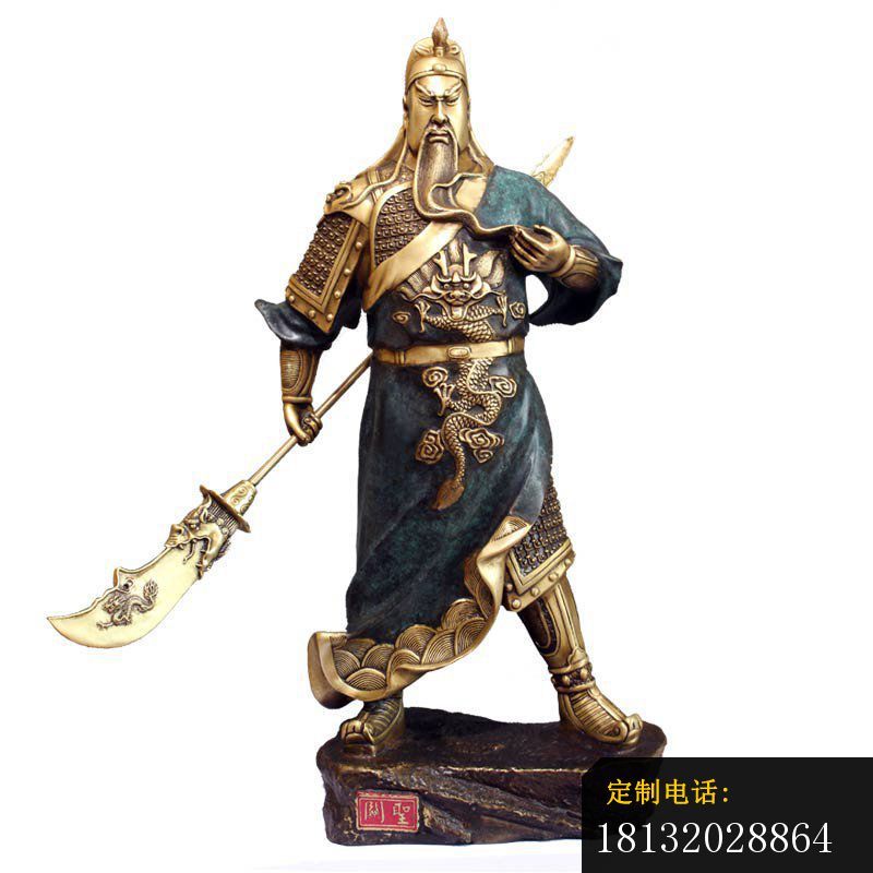 青铜关公，古代人物雕塑_800*800