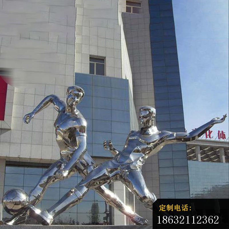 不锈钢踢足球  广场人物雕塑_800*800