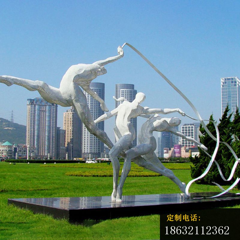 不锈钢玩雪橇   广场人物雕塑 (4)_800*800