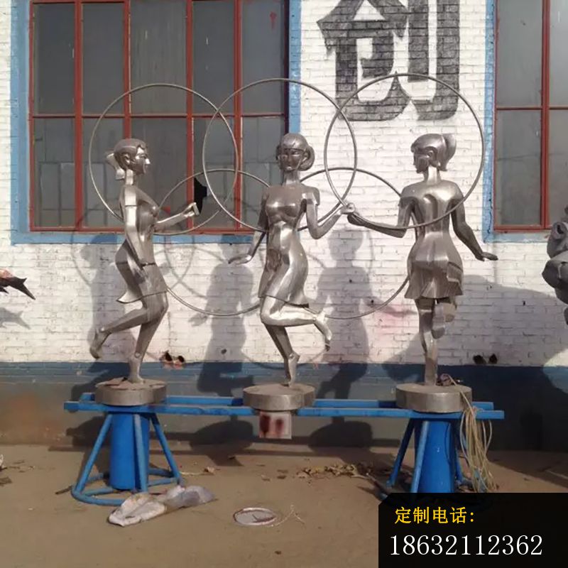 不锈钢自由操雕塑，不锈钢运动雕塑_800*800