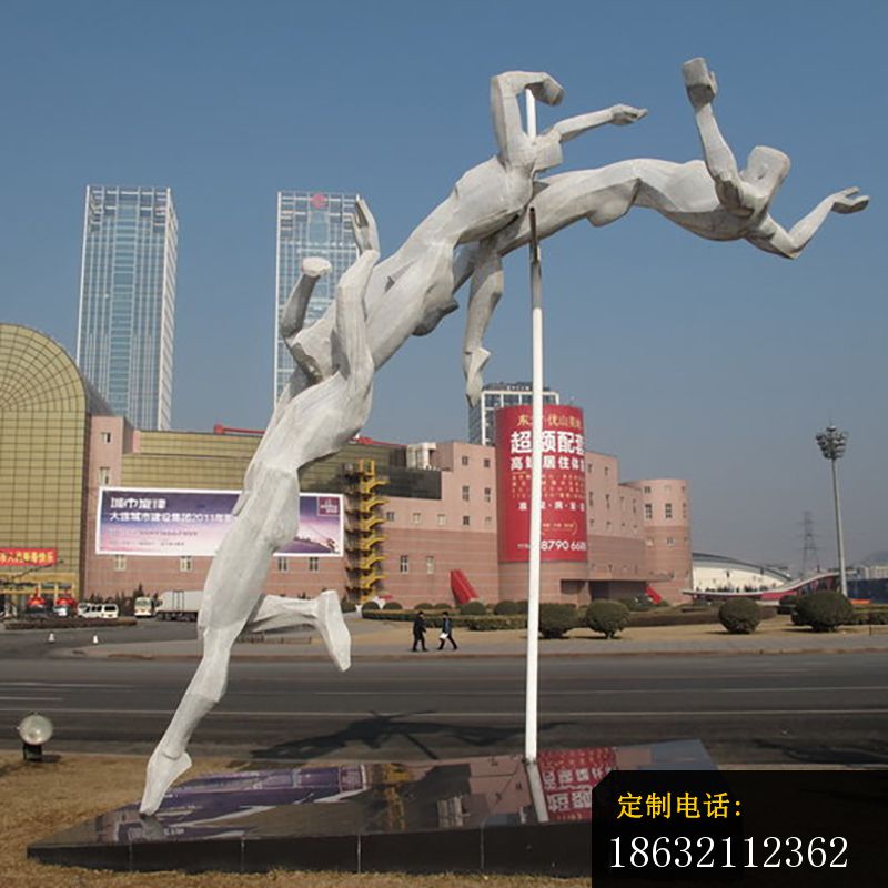 跳高雕塑，不锈钢运动雕塑_800*800