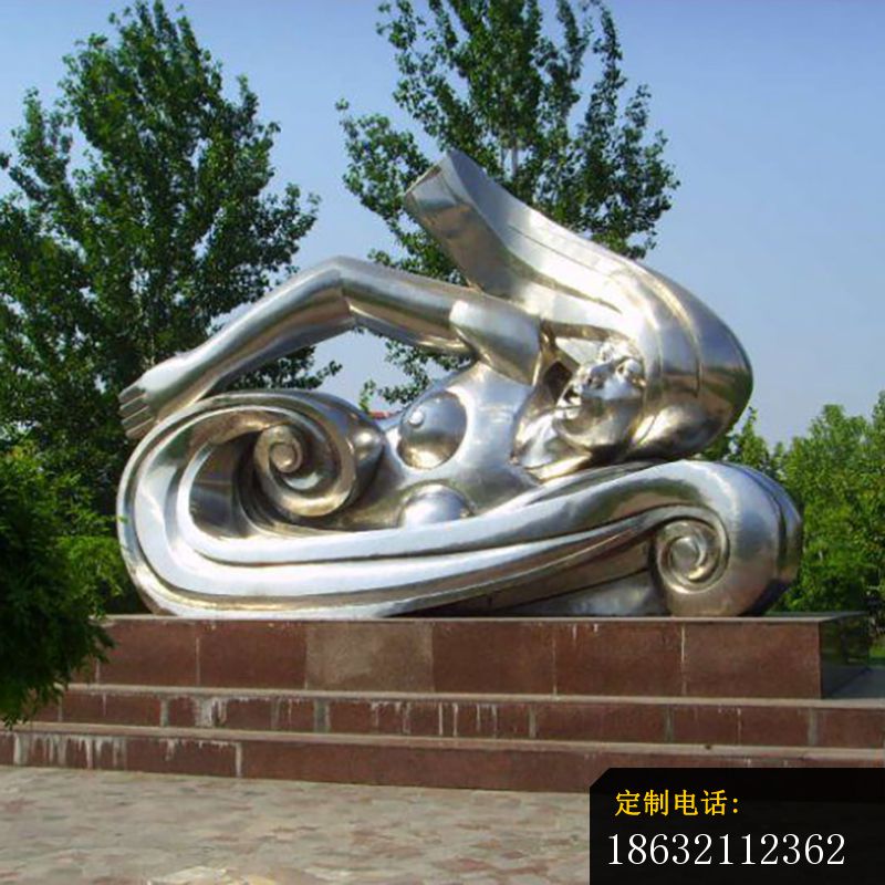 不锈钢游泳雕塑 (1)_800*800