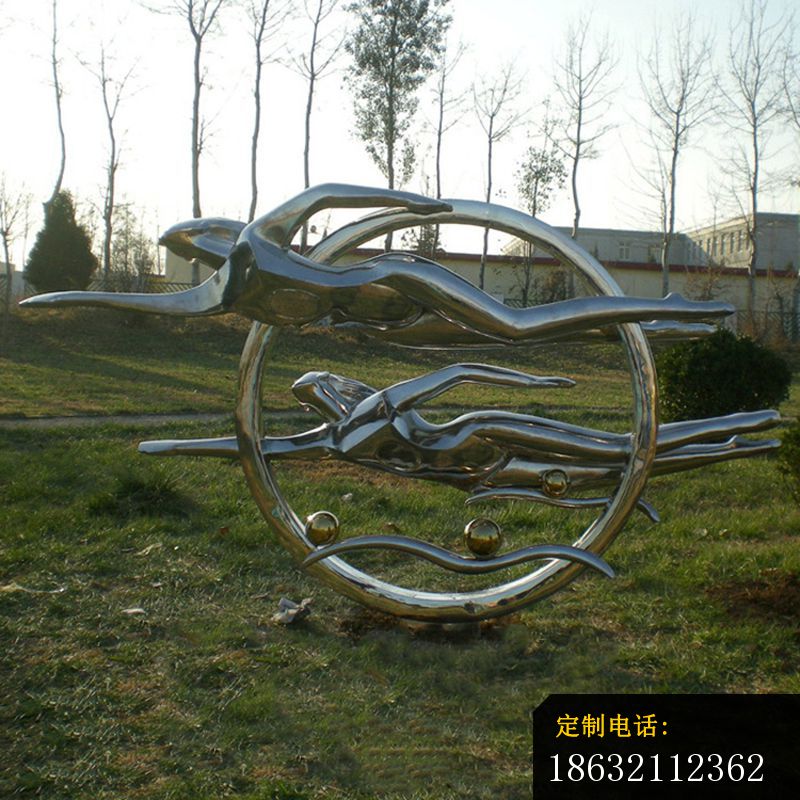 不锈钢游泳雕塑 (4)_800*800