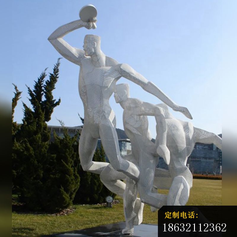 不锈钢运动人物  公园人物雕塑 (2)_800*800