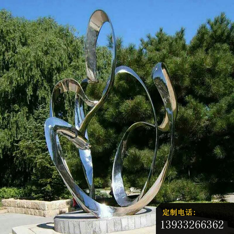 公园不锈钢抽象标志雕塑_800*800