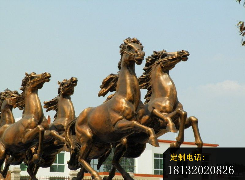 奔跑的马匹铜雕广场铜马雕塑_800*587
