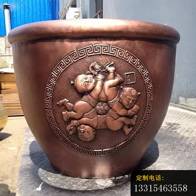 铜水缸，铜缸雕塑_800*800