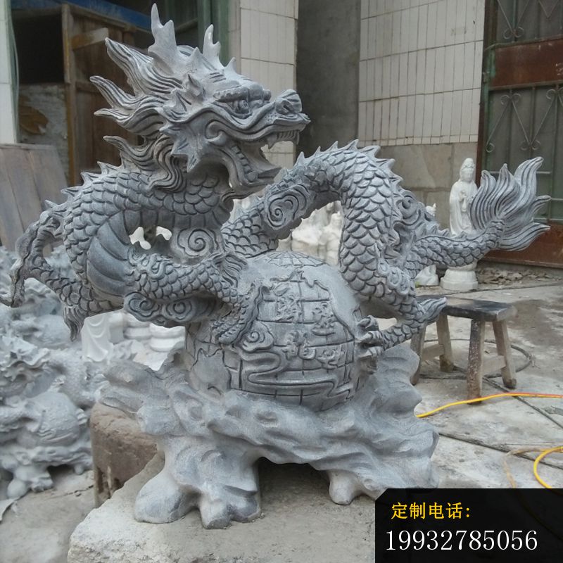 龙行天下石雕，青石龙雕塑_800*800