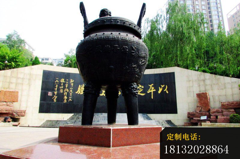 双龙戏珠铜香炉，广场景观雕塑_800*532