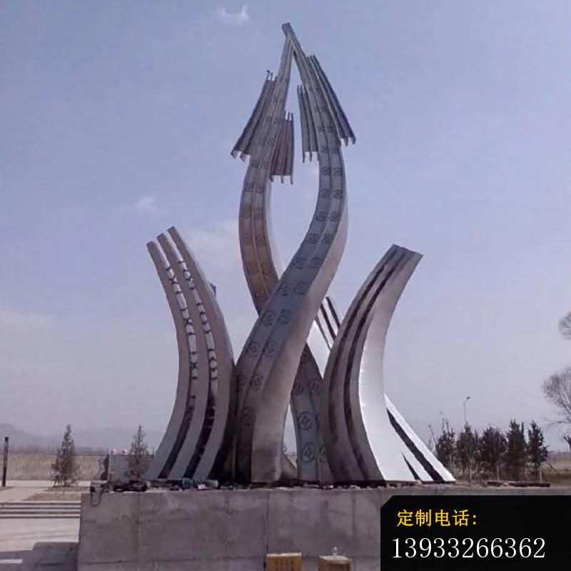 广场不锈钢抽象造型标志雕塑_800*800