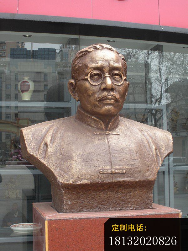 蔡元培头像雕塑广场人物铜雕 (2)_600*800