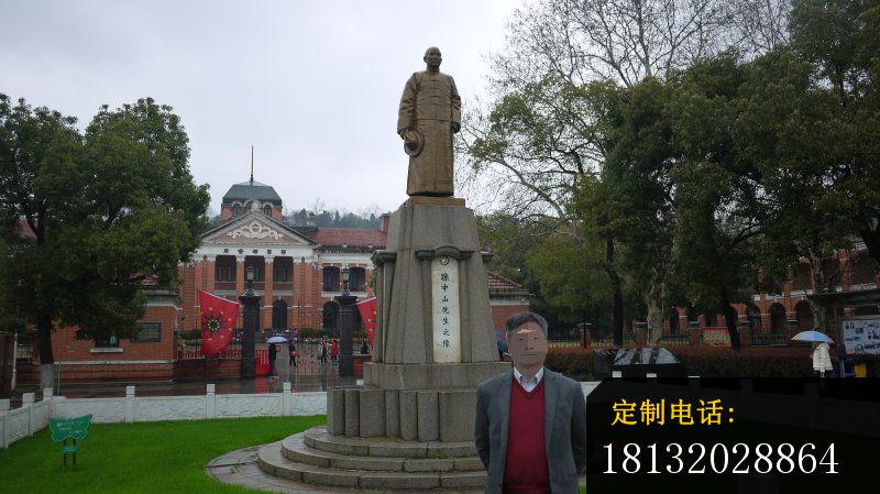 孙中山铜雕，校园人物铜雕_800*449