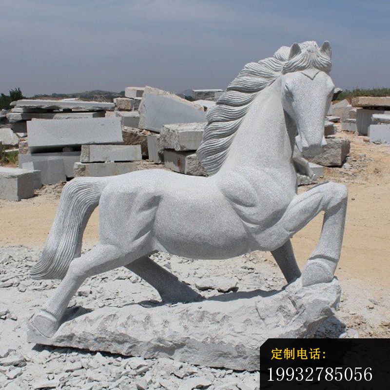 小马石雕，公园动物雕塑_800*800