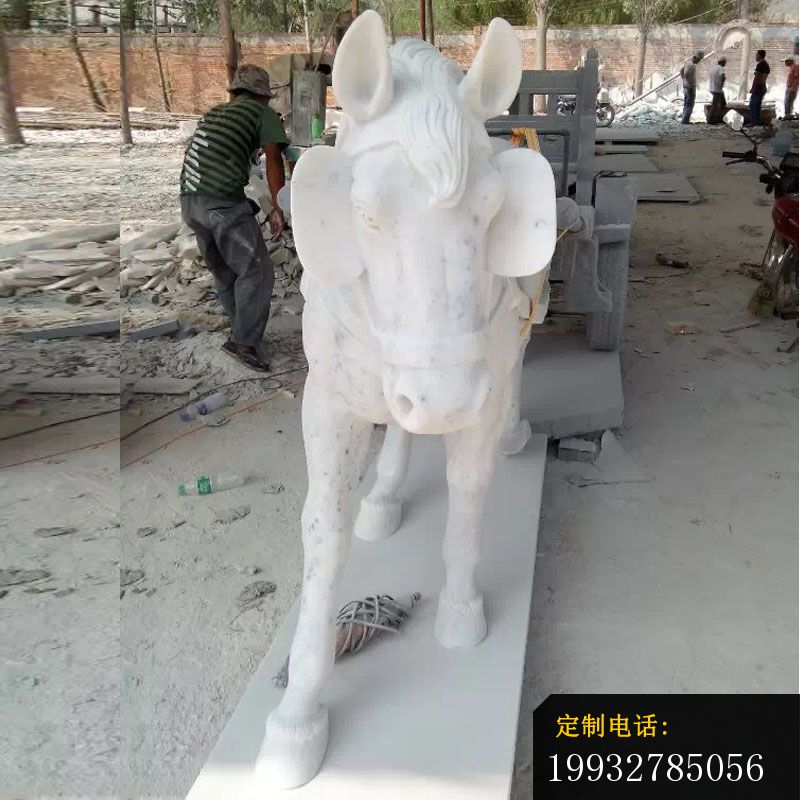 石雕马拉车雕塑 (1)_800*800