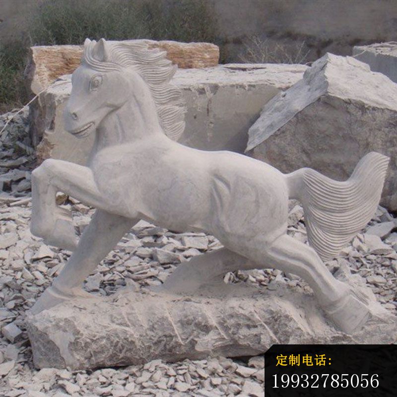 石雕马雕塑，汉白玉马雕塑，飞马雕塑 (4)_800*800