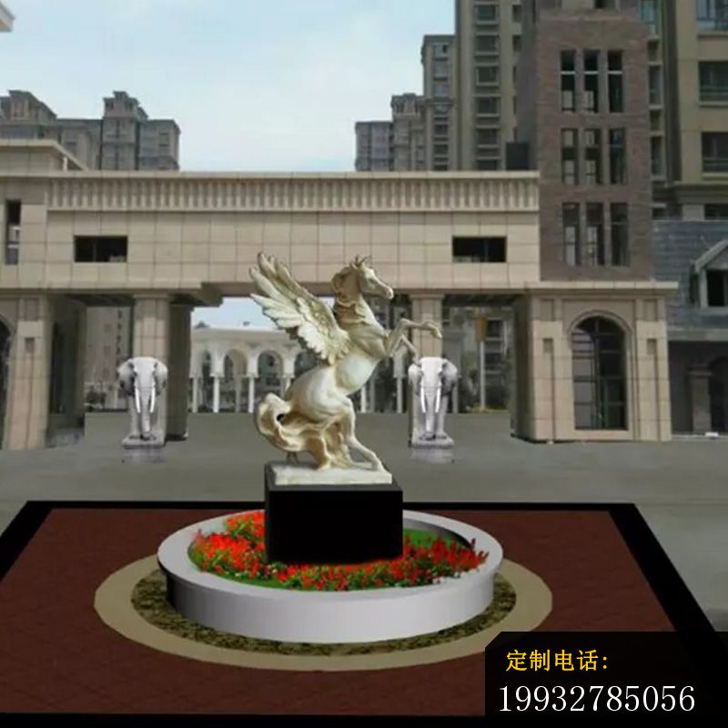 石雕飞马，小区门口石雕马_800*800