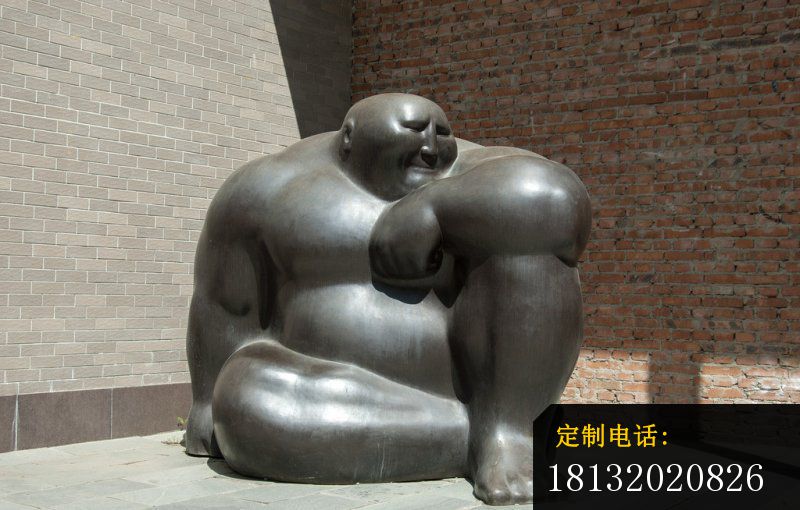 大胖子铜雕广场抽象人物雕塑_800*510