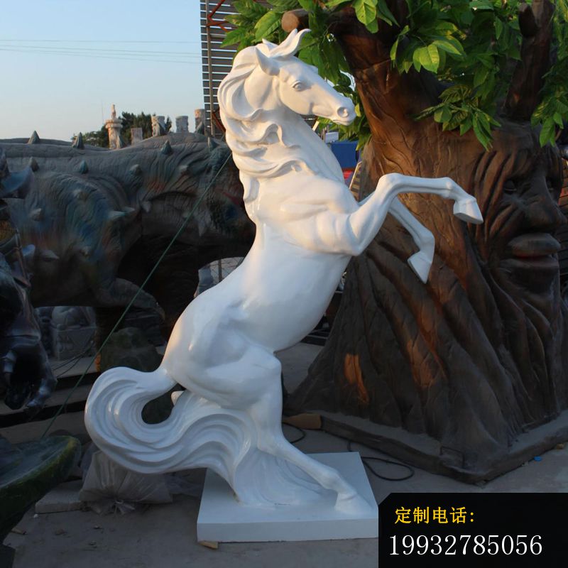 汉白玉石雕奔马，公园动物石雕_800*800