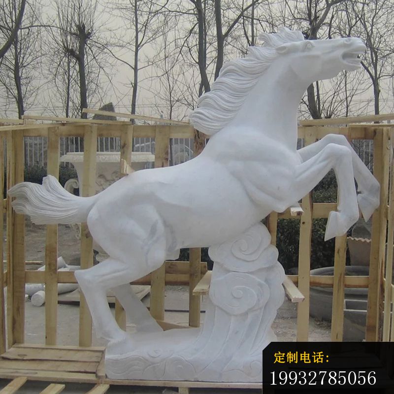 汉白玉石雕马，广场石马雕塑 (1)_800*800