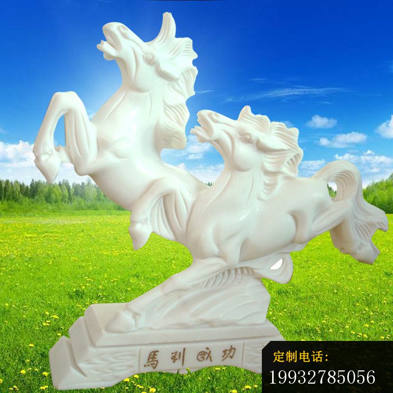 腾云飞马石雕 广场汉白玉马 (1)_800*800