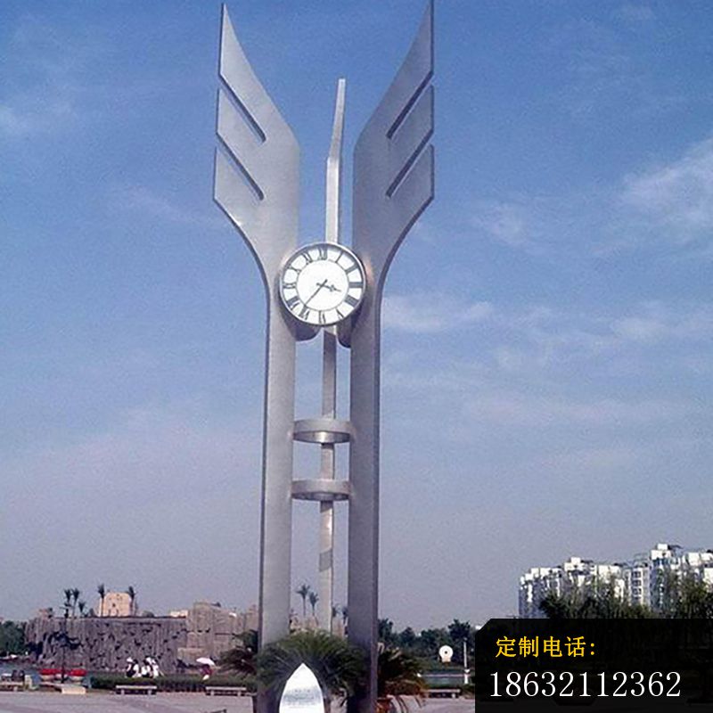 不锈钢钟表雕塑   广场景观雕塑_800*800