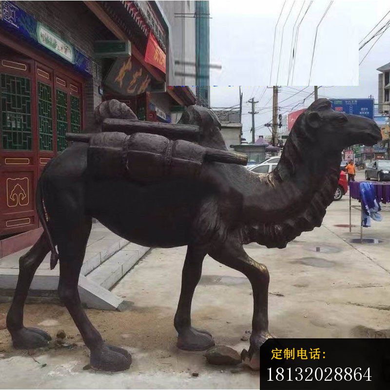 铜雕骆驼，公园动物雕塑_800*800