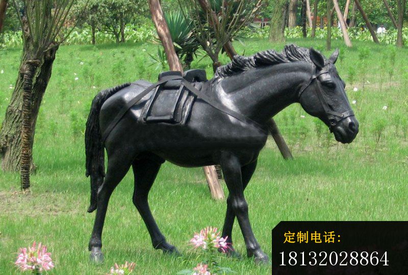 铜雕马，公园动物雕塑_800*540