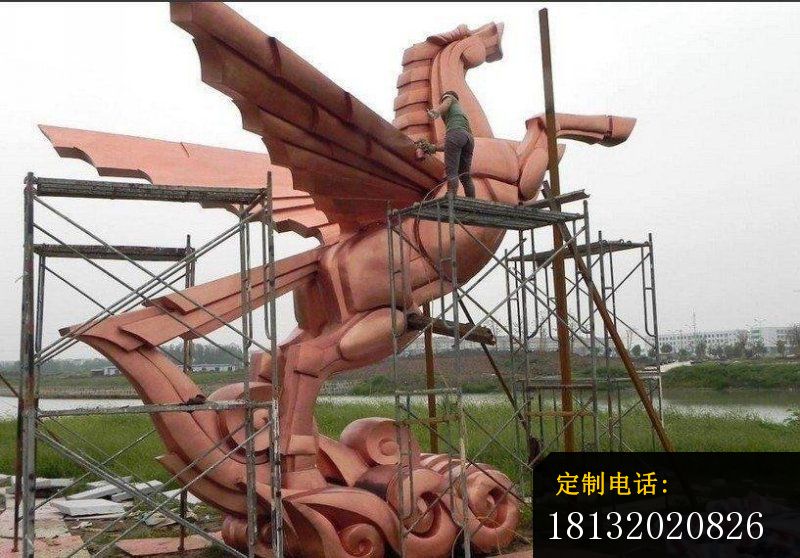 锻造抽象飞马广场动物铜雕_800*558
