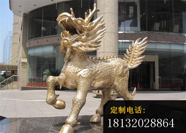 铜雕麒麟，公司门口神兽_600*430