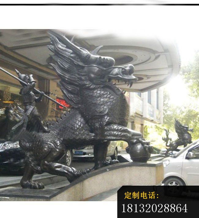 铜雕麒麟，公司门口神兽雕塑_650*713
