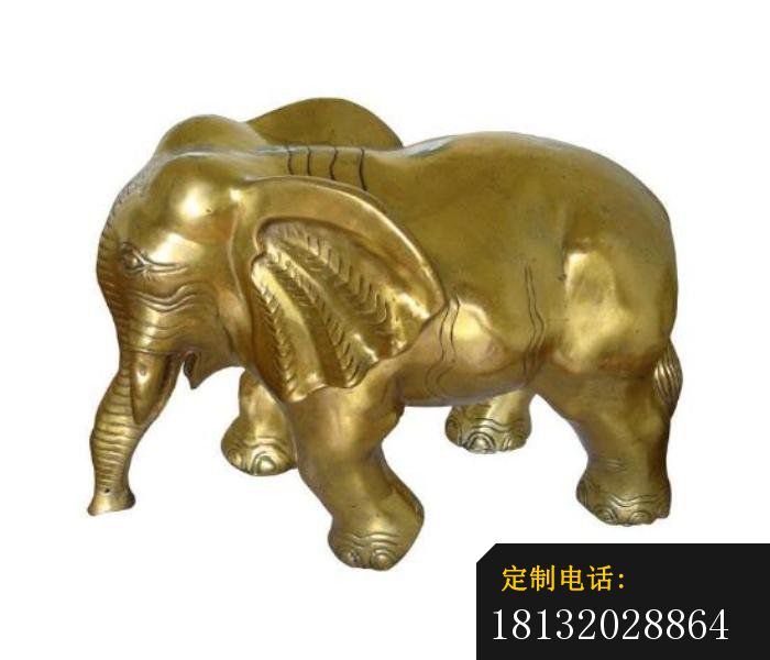 铜雕小象，公园动物铜雕_700*600