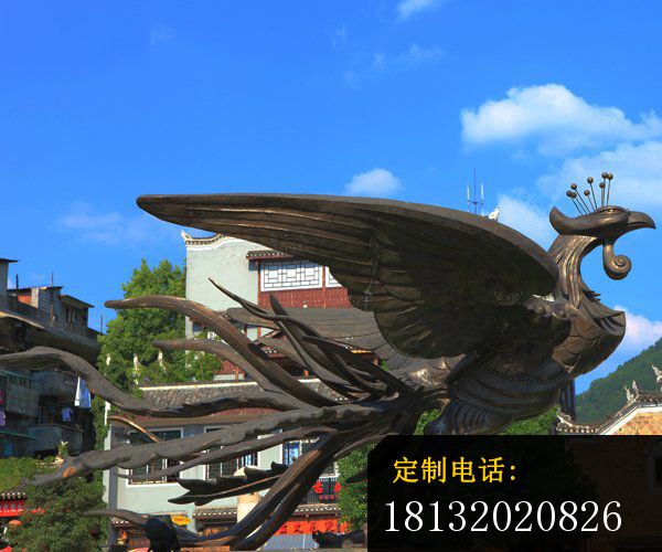 凤凰铜雕广场动物雕塑 (2)_600*500