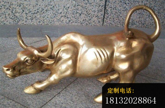 铜牛雕塑，公园动物雕塑华尔街牛_700*459