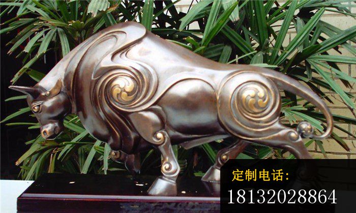 铜牛雕塑，企业门口雕塑_700*418