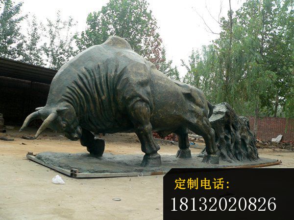 耕地牛铜雕广场铜牛雕塑_600*450