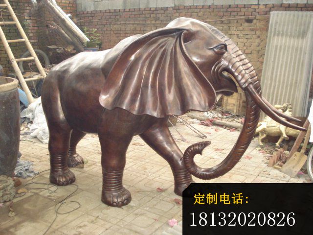 公园大象铜雕铸铜动物雕塑 (1)_640*480